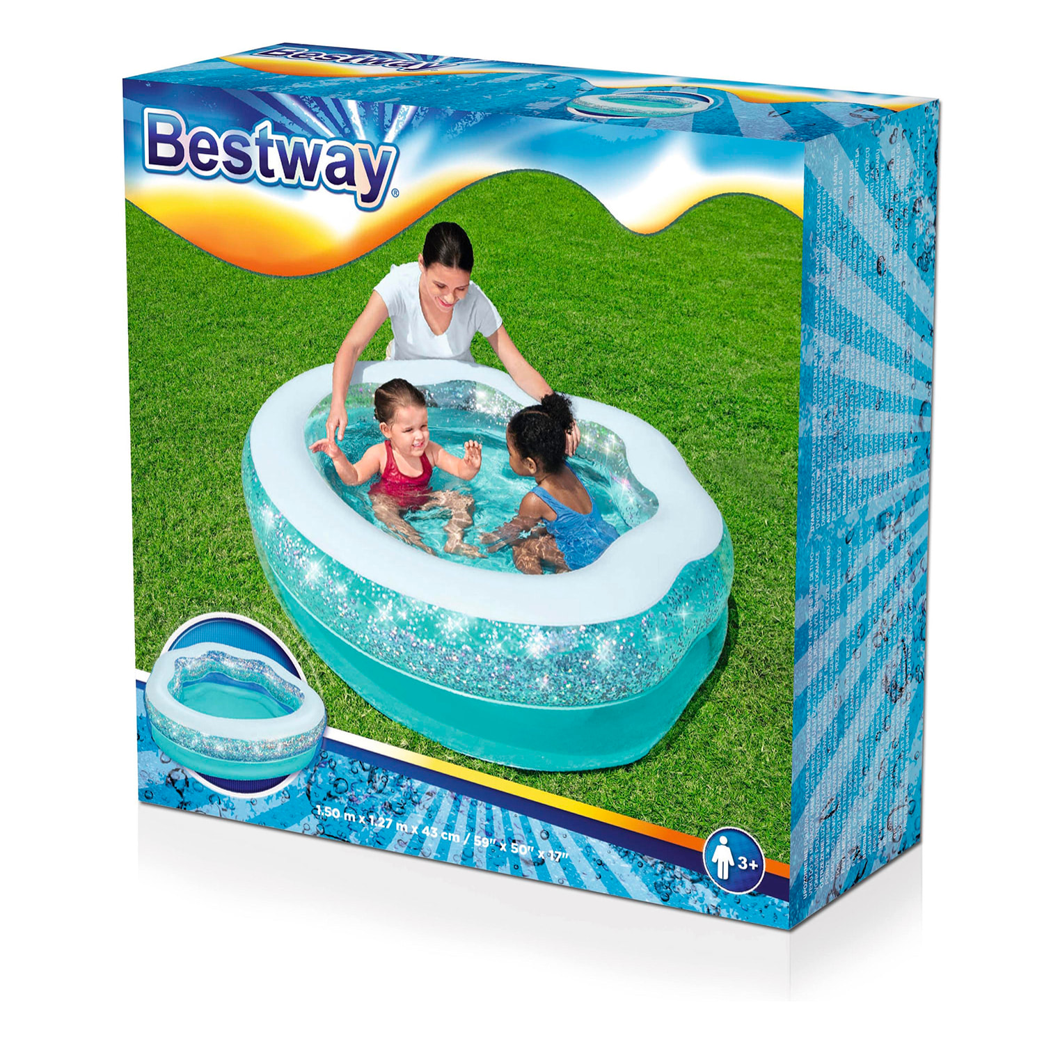 BESTWAY. PISCINA GONFIABILE SPARKLE SHELL 150 X 127 X 43 CM