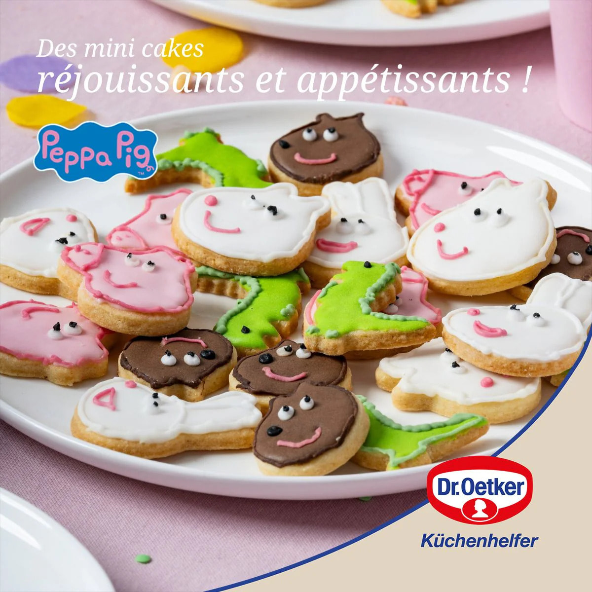 Moule mini cakes silicone 29 x 17,5 cm Dr. Oetker Peppa Pig