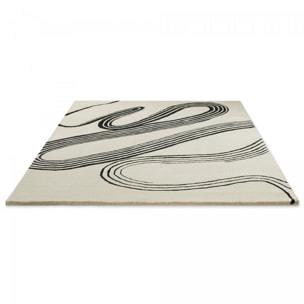 Tapis salon et chambre fait main en laine motif géométrique OLKA