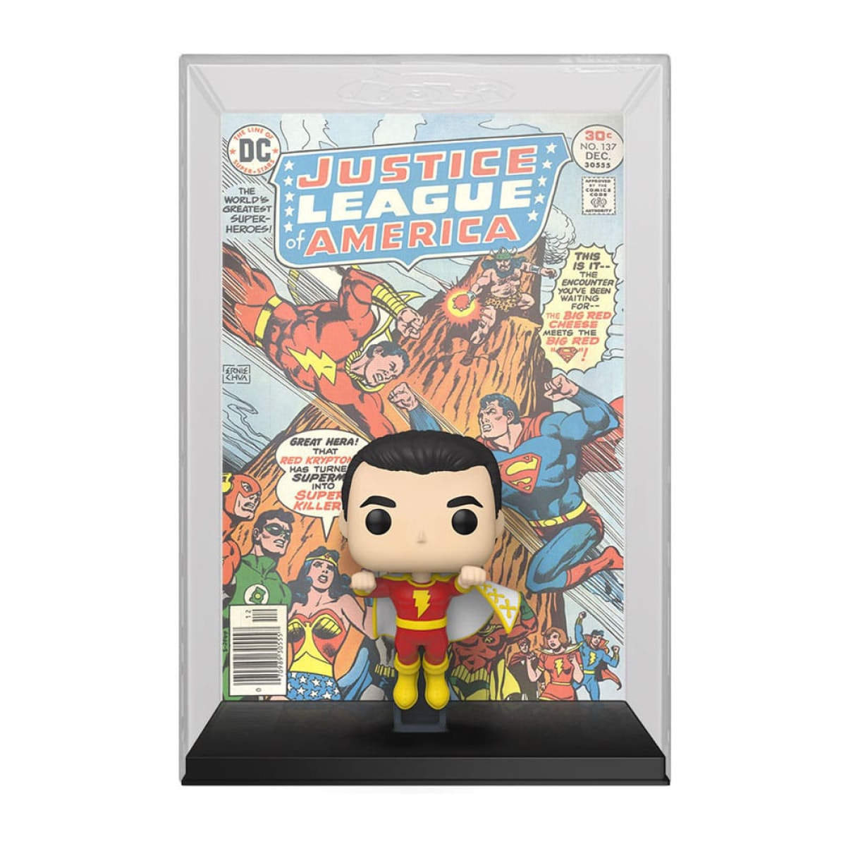 Dc Comics Pop! Comic Cover Vinile Figura Shazam 9 Cm Funko