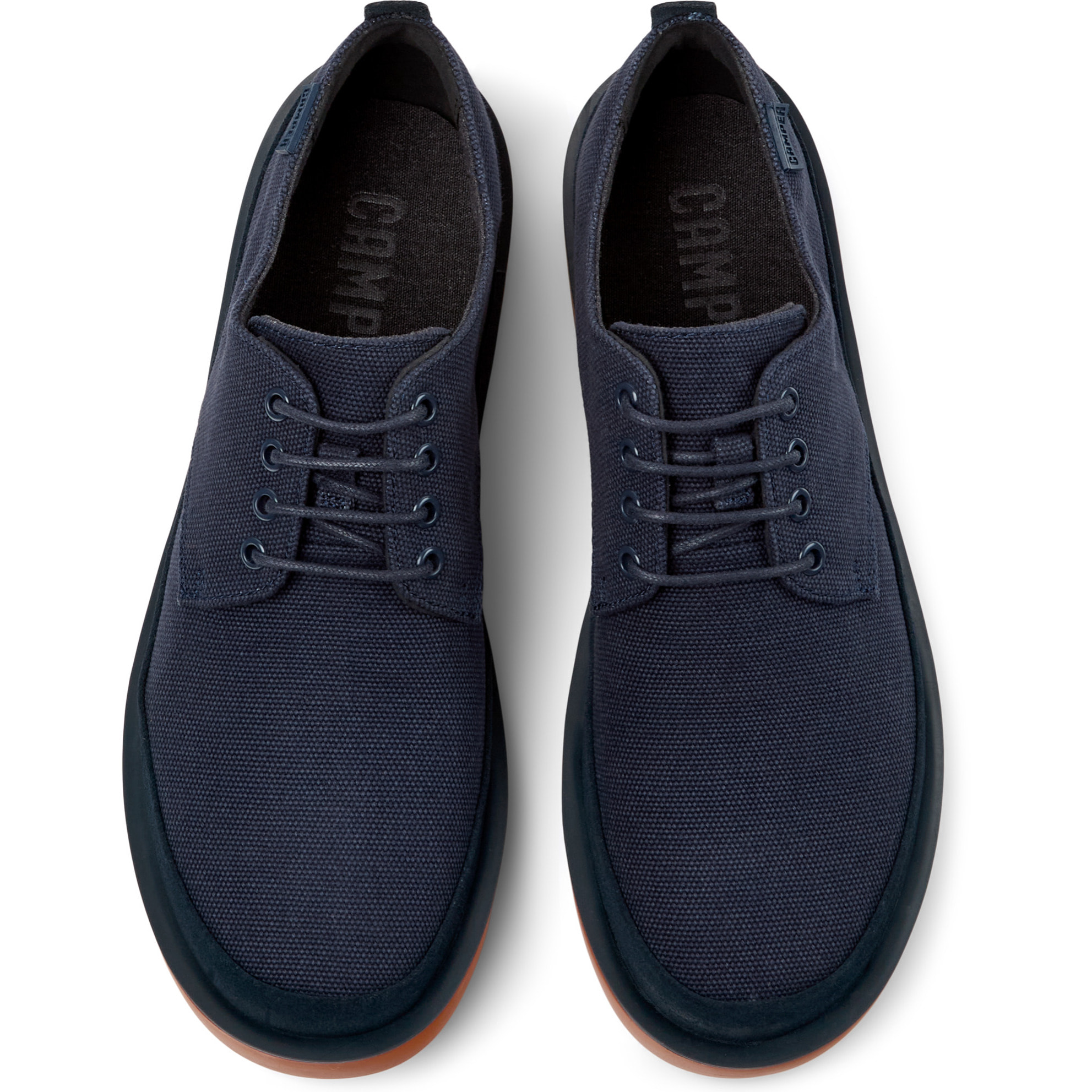 Zapatos de cordones - CAMPER Wagon - Azul - Tejido natural