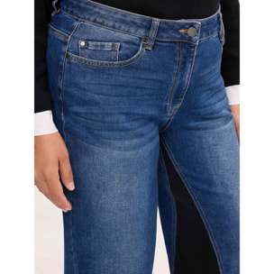 Fiorella Rubino - Jeans Cropped con detalle bicolor - Azul
