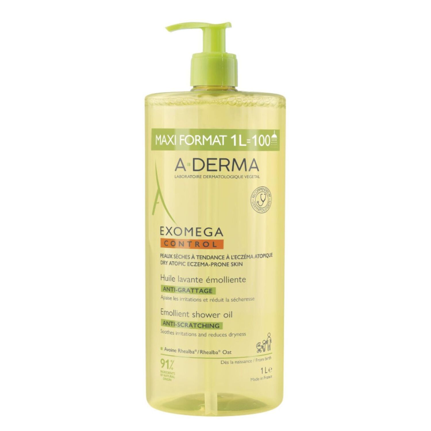 Exomega Control - Huile Lavante Émolliente Anti-Grattage