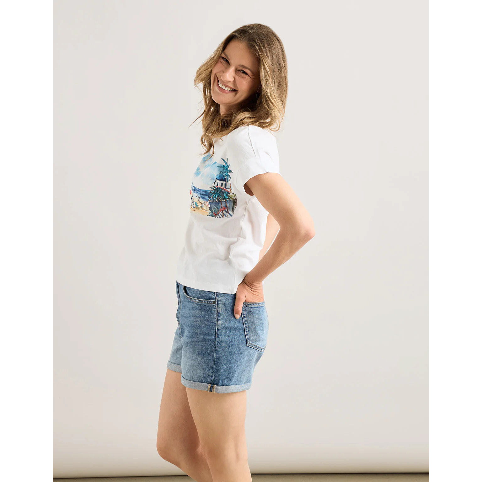 Camiseta Manga Corta Blanco - Nalieta