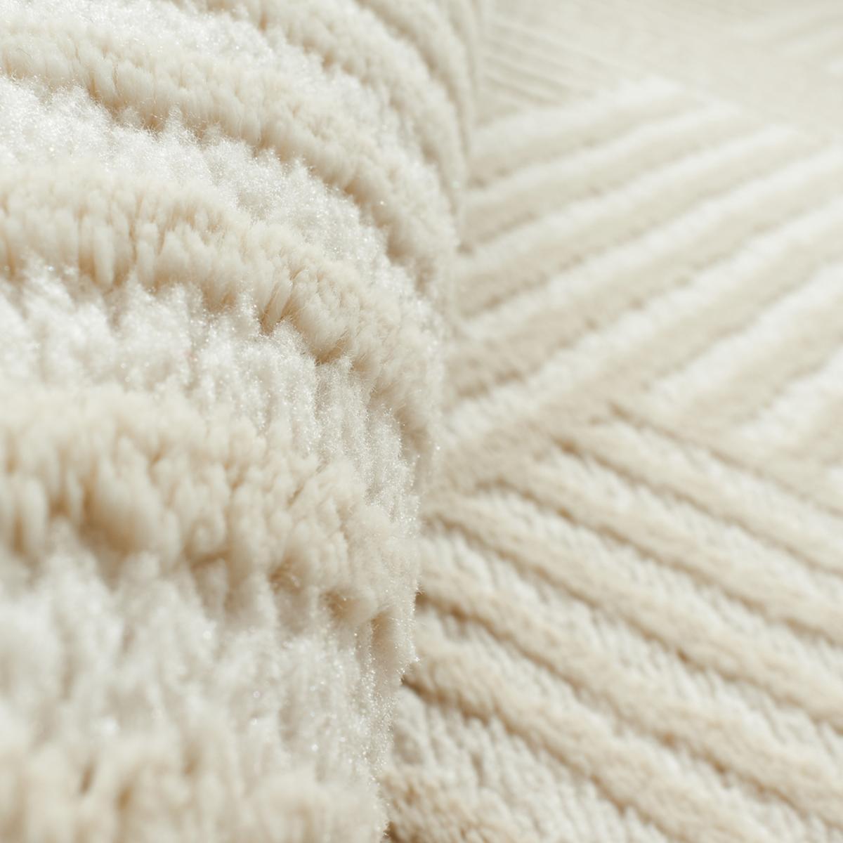 Tapis salon 80x300 CEROTEO Crème tapis tendance