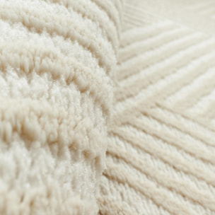 Tapis salon 80x300 CEROTEO Crème tapis tendance