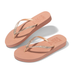 Sandalias Flip Flop Glitter en Rosa D.Franklin