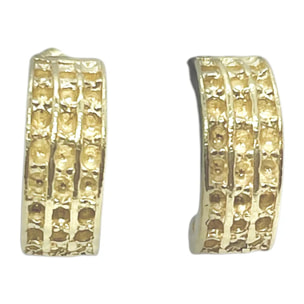 Pendiente Dots medio aro en dorado