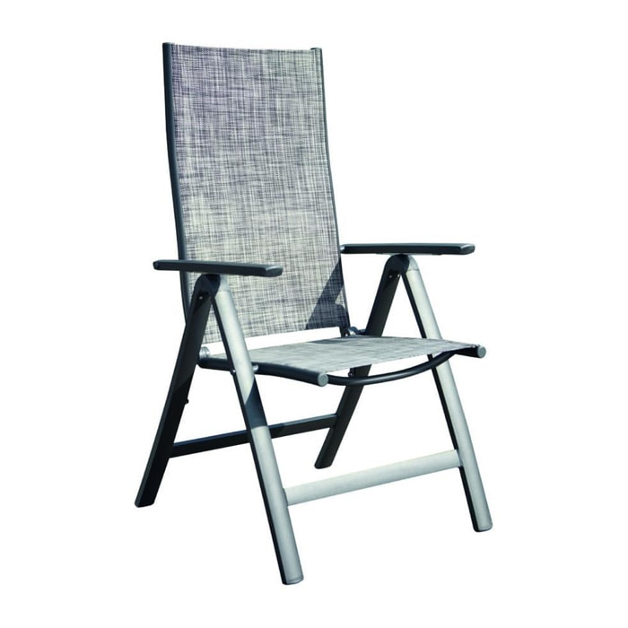 Lot de 2 fauteuils aluminium et textilène JAZZI