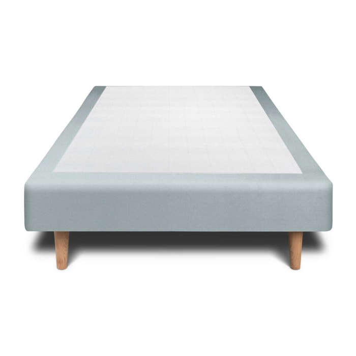 Sommier Tapissier Velours Ep14 - pieds bois
