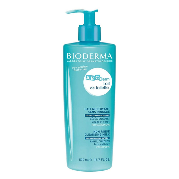 ABCDerm Lait de Toilette - Lait Nettoyant Sans Rinçage 500 ml