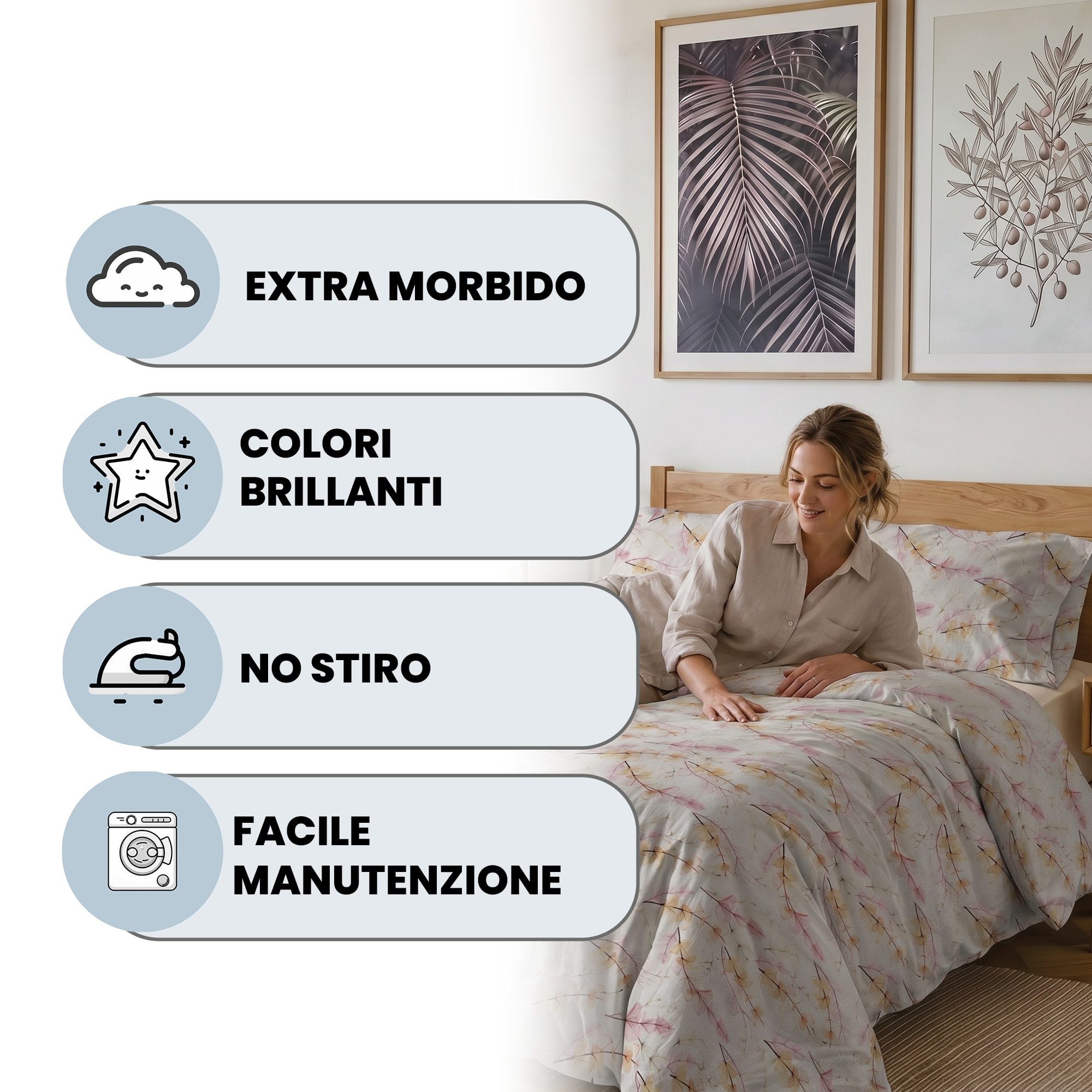 PARURE COPRIPIUMINO SINGOLO KARMA - 100% Microfibra
