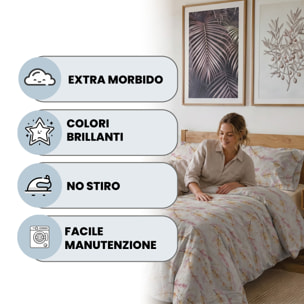 PARURE COPRIPIUMINO SINGOLO KARMA - 100% Microfibra