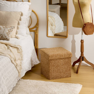 Pouf Coffre Pliable Oxia 38x38cm Ocre