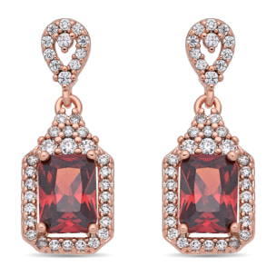 Pendientes Lely acabado oro rosa 18k