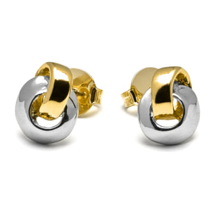 Pendientes acabados en oro amarillo de 18K
