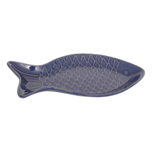 Coupelle poisson Oceania 30,7x16,3cm bleu