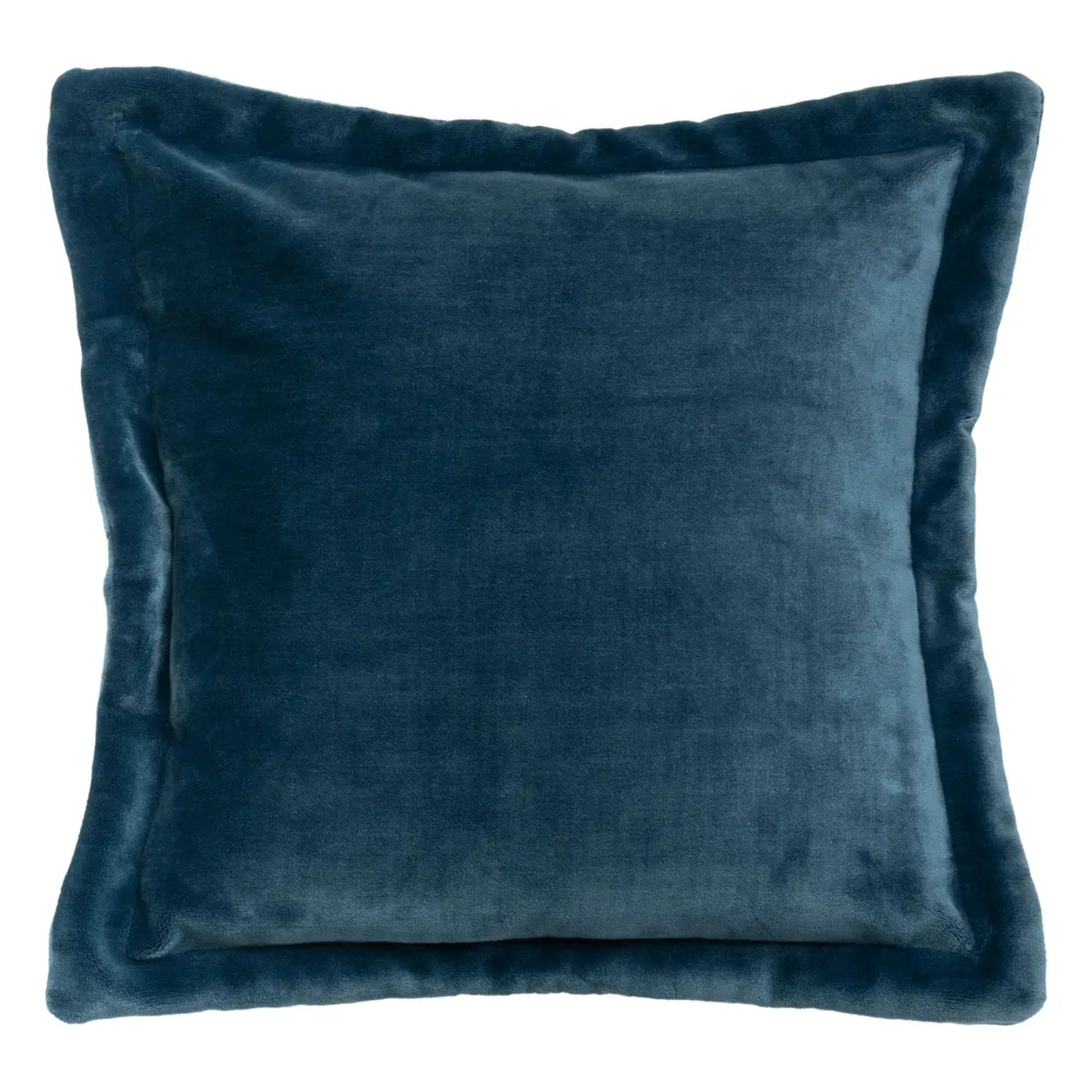 Coussin flanelle Cuddly bleu égéen 53x53cm