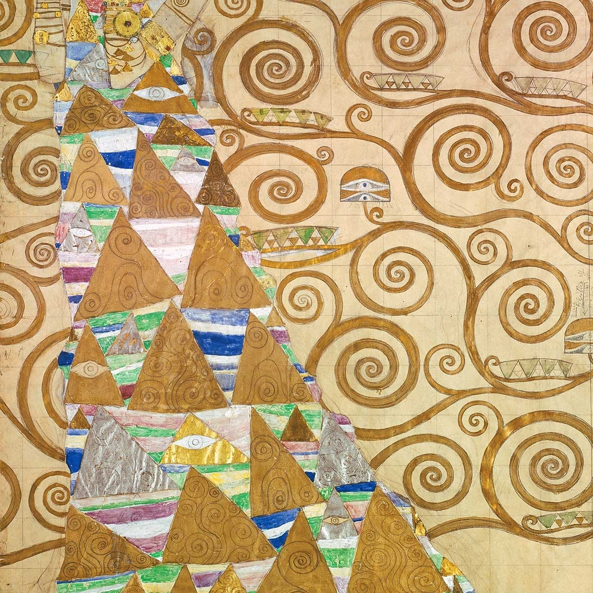 Tableau célèbre Klimt Expectation Toile imprimée