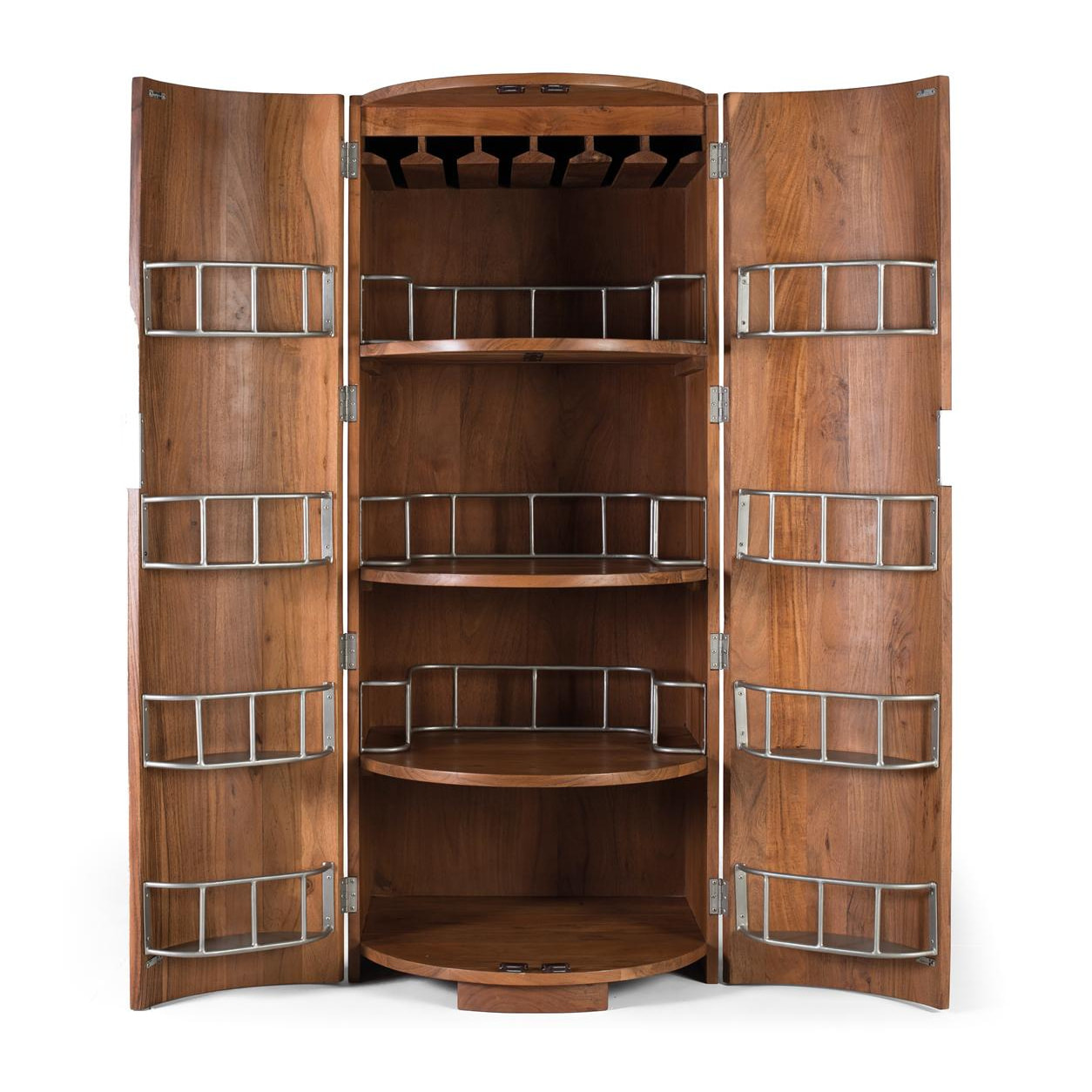 Muebles Bar de Madera de Acacia 80 Cm Estilo Rústico Moderno