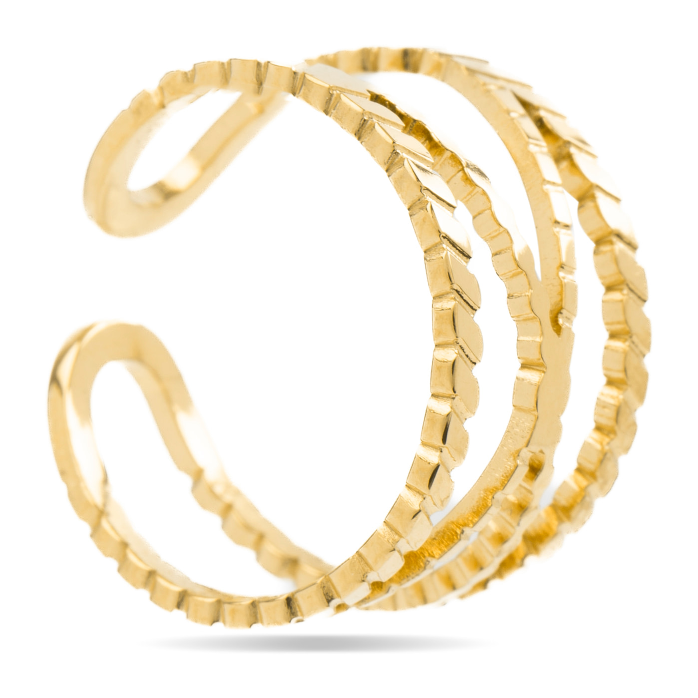 Anillo LUX BY LUX acabado oro 18k