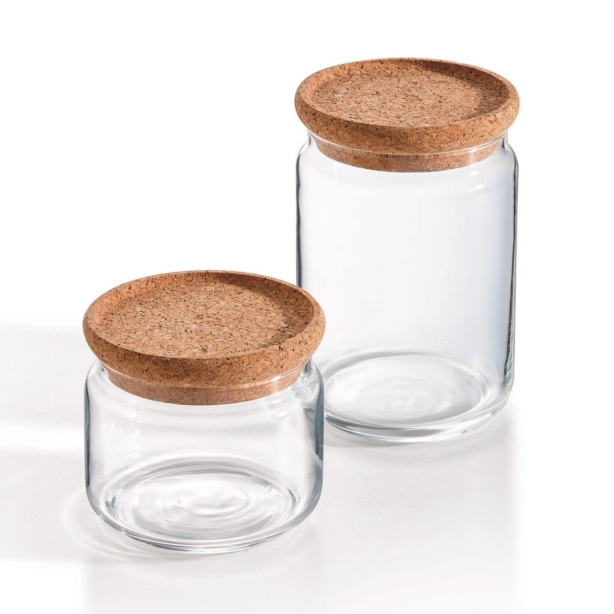 Lote de 2 tarros de conservación con tapa de corcho 1 L y 0,5 L Pure Jar Cork - Luminarc