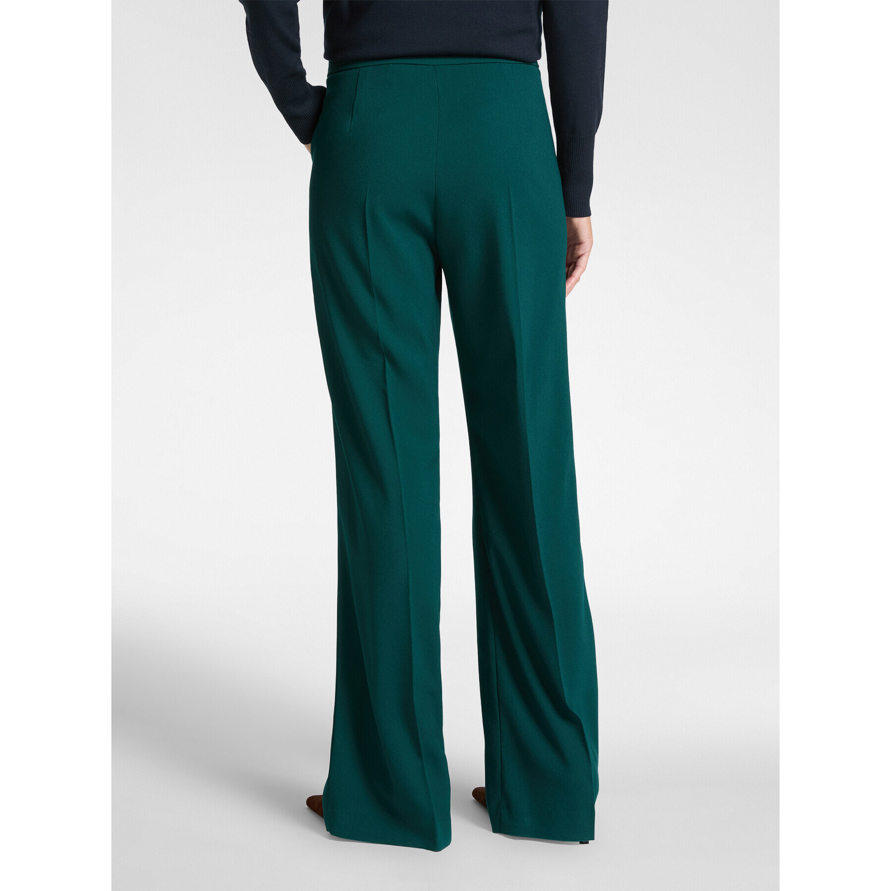Elena Mirò - Pantaloni in tessuto crêpe stretch - Verde
