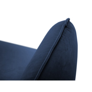 Fauteuil "Vienna" en velours bleu roi