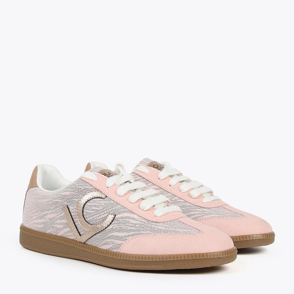 Sneakers tricolori stampa zebrata