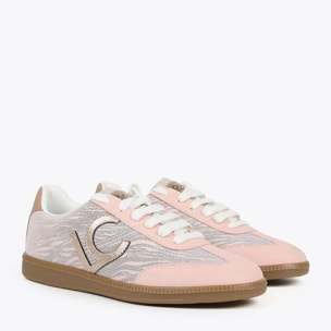 Sneakers tricolori stampa zebrata