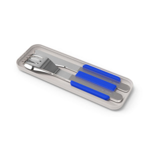 Set repas lunch box 2 étages 1L bleu Nordic + accessoires