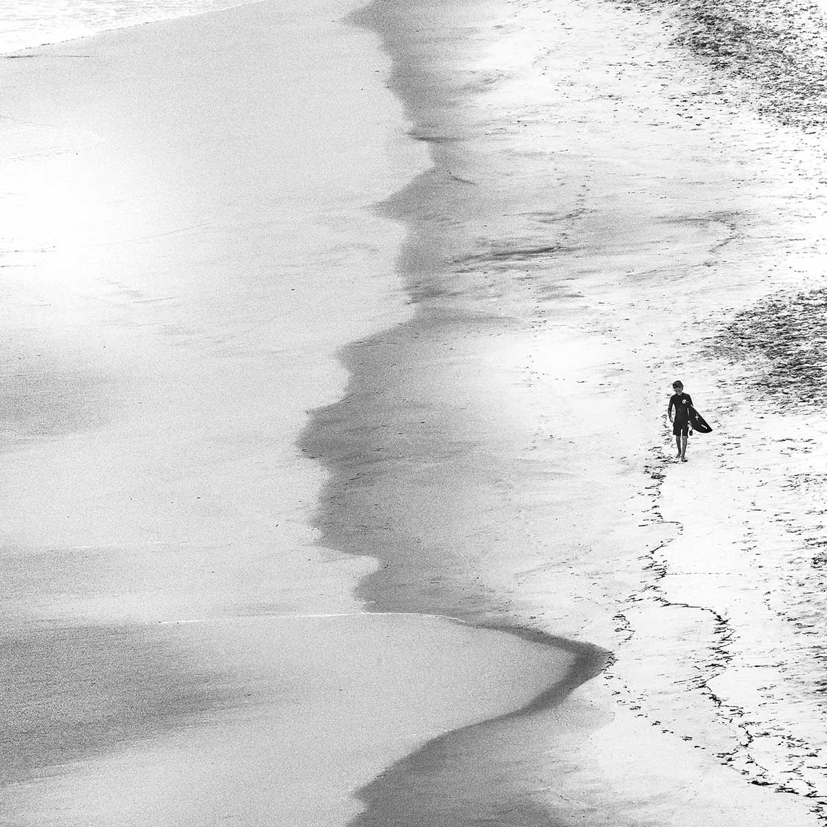 Poster beach surf Affiche sous cadre bois