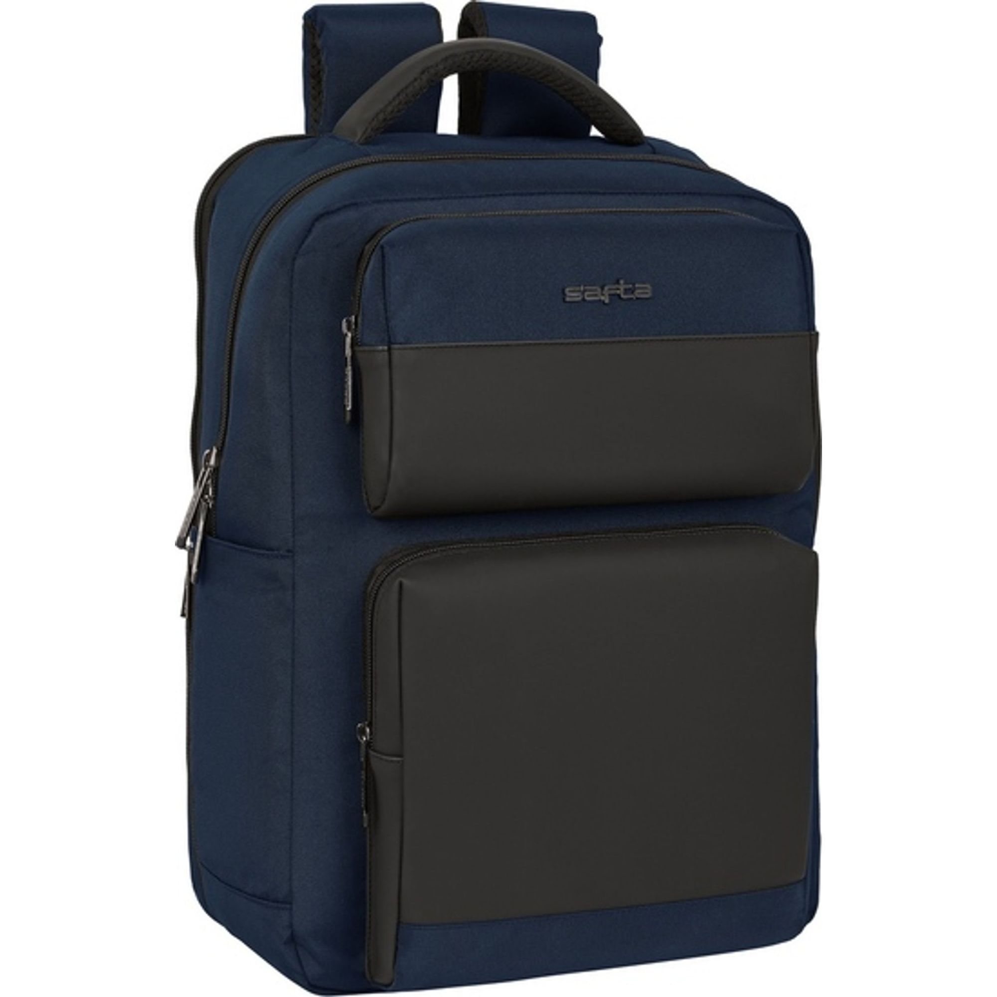 Mochila 2 bolsillos portatil 15,6+usb safta business "dark blue"