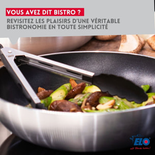 Set de 2 Poêles céramique sans PFAS et 2 couvercles Bistro Line Elo