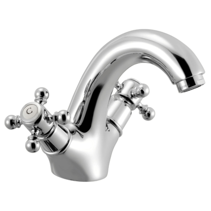 Mélangeur lavabo bec bas monotrou PAINI Tiffany Chromé