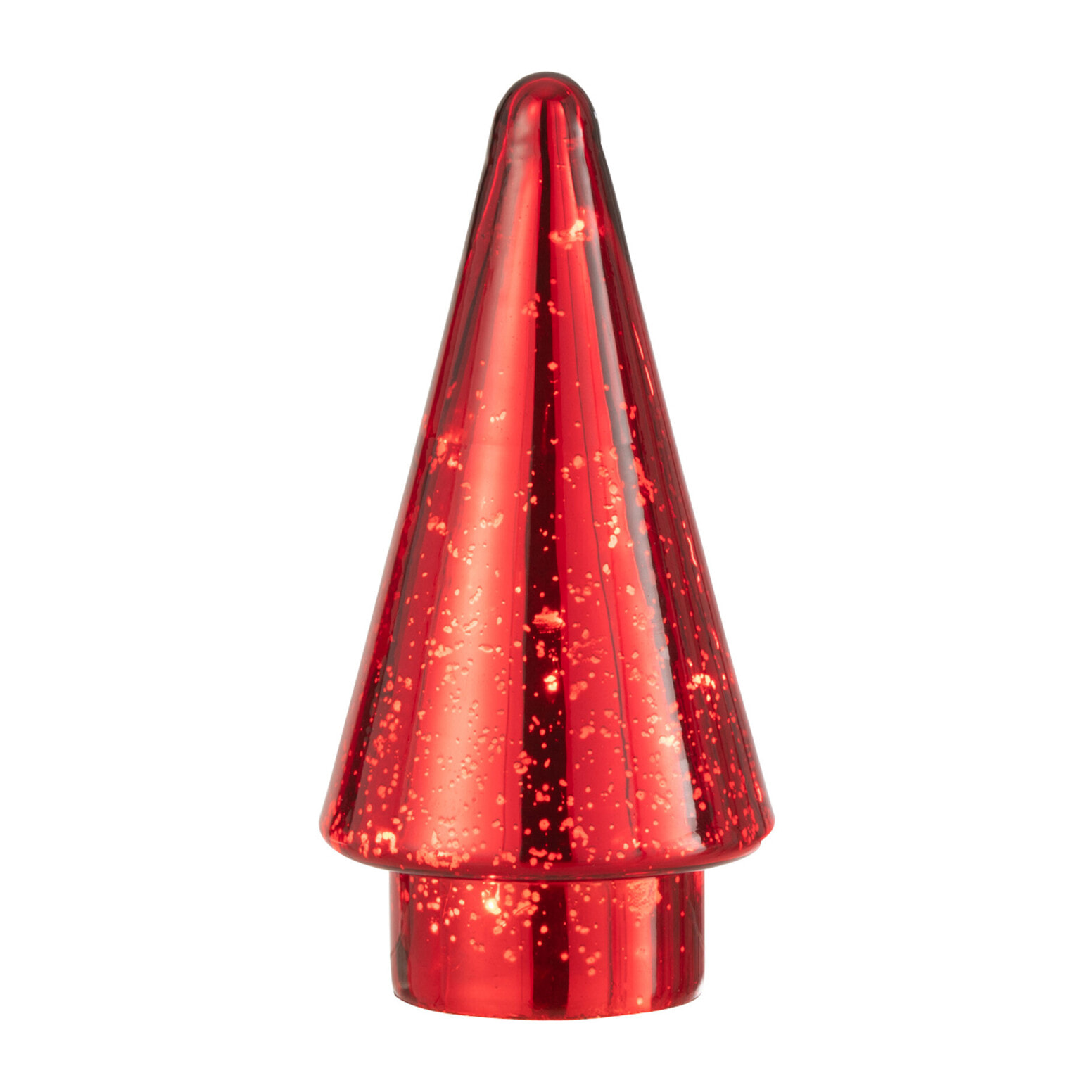 J-Line décoration Sapin De Noël - verre - rouge - small - LED