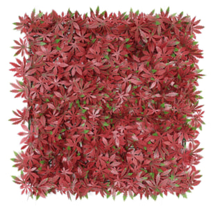 Well home jardín vertical artificial, panel de seto 100x100cm, para decoración interior y exterior - flores rosas y verdes