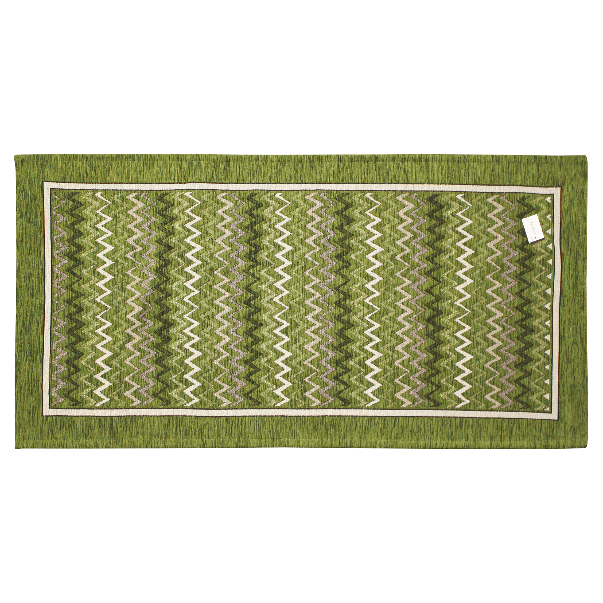 TAPPETO DA CUCINA DIS.ZIG ZAG COL.VERDE GIUNGLA 57X140 CM ANTISCIVOLO