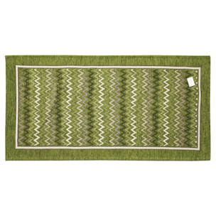 TAPPETO DA CUCINA DIS.ZIG ZAG COL.VERDE GIUNGLA 57X115 CM ANTISCIVOLO