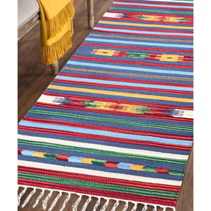 Tappeto kilim multiuso 100% cotone lavabile Tappeto salotto, soggiorno, camera da letto