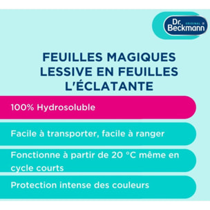 Lessive DR BECKMANN Feuilles Magiques - L'Eclatante x80 lavages (60+20)