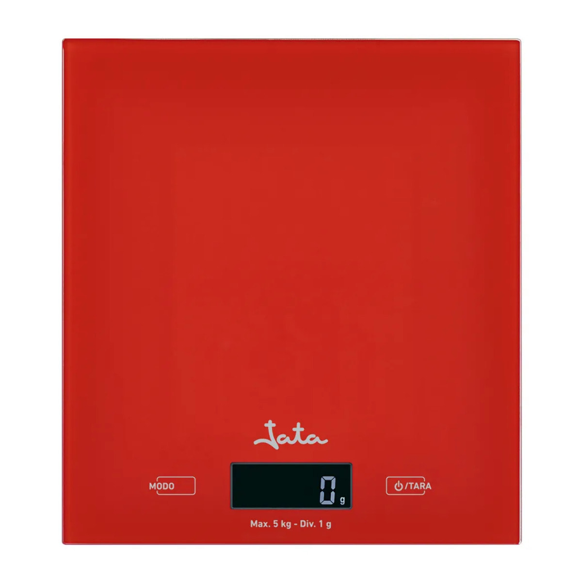 Báscula de cocina JATA 729R hasta 5 kg. Alta precisión. Función de tara. Visor LCD