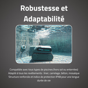 Bestway Robot piscine Graphite nettoyage fond et parois 32 m² max