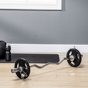 Disques de poids 2 x 5Kg - 3 poignées - trous dia.50mm - noir