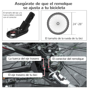 PawHut Remolque de Bicicleta Perros 2 en 1 Carrito Transporte para Mascotas con Puertas Enrollables Ventanas Cinturón de Seguridad Bandera y 6 Reflectores 140x72,5x108 cm Rojo