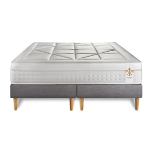 Ensemble Le Vingt-Huit double sommiers Gris