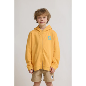 SUDADERA CON CAPUCHA FULL ZIP KIDS GOODIES TANGERINE