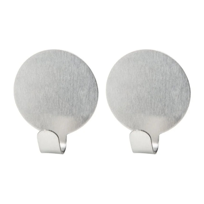Lot de 2 crochet adhésifs ronds Fackelmann Tecno