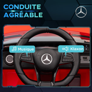 Voiture électrique enfant licence officielle Mercedes-Benz AMG GTR - 12V, 5Km/h max. - nombreux effets - télécommande - rouge