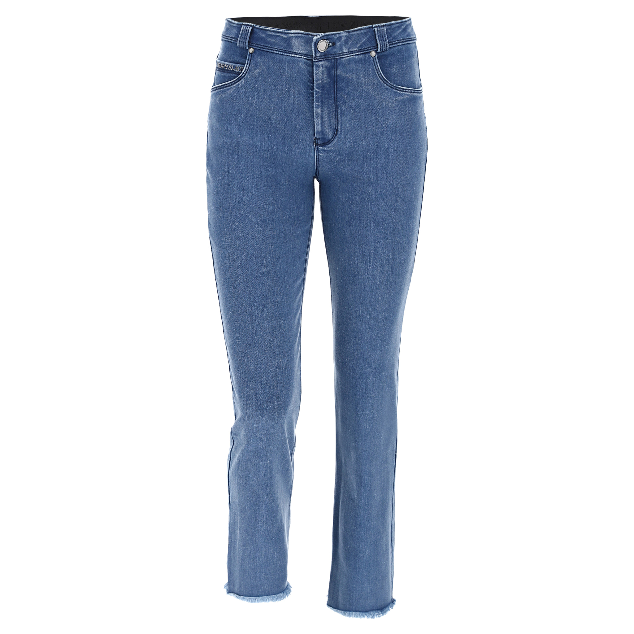Jeans in denim FREDDY BLACK cropped svasati e fondo sfrangiato